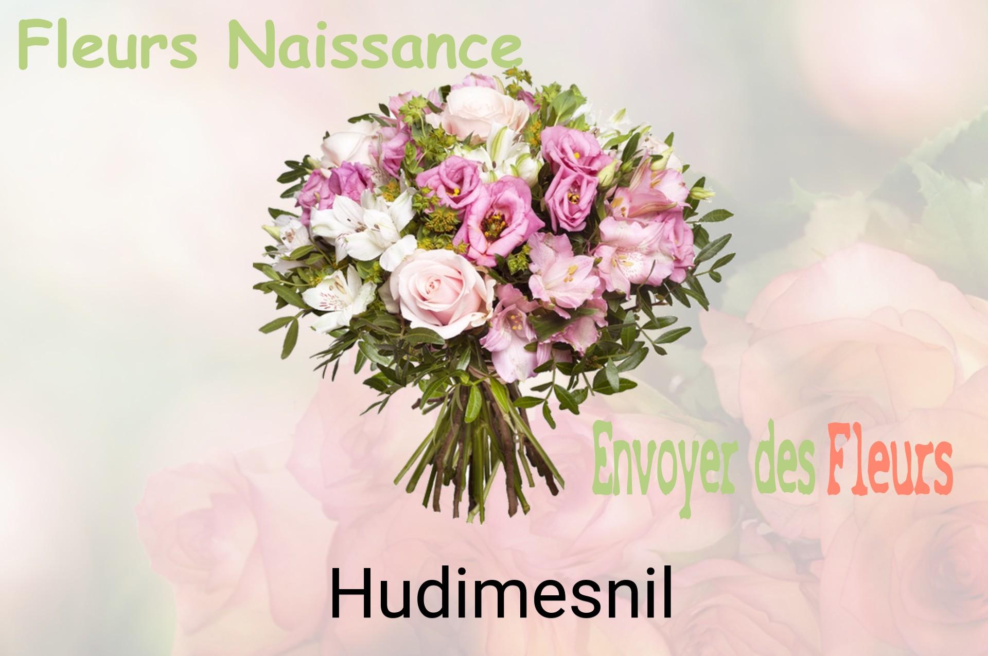 Bouquet de fleurs de naissance livré à Hudimesnil
